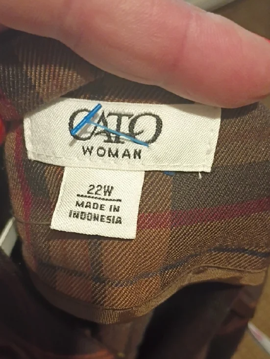 Catos 22W Plaid Skirt in Brown and Black NWT - Picture 5 of 5